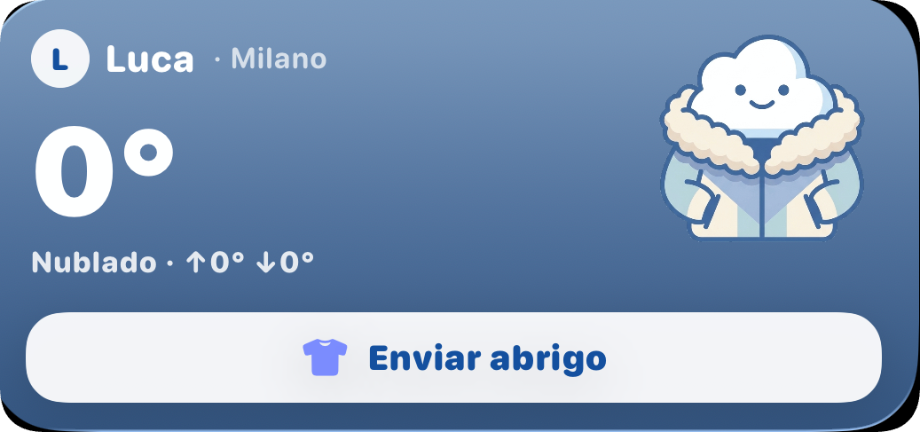 Widget mediano, Manda abrigo