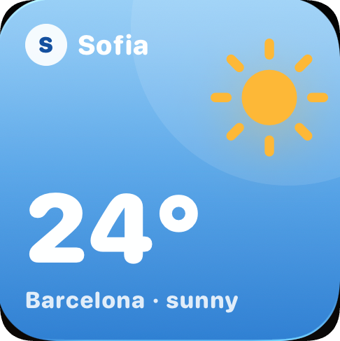 Small widget, Sofia